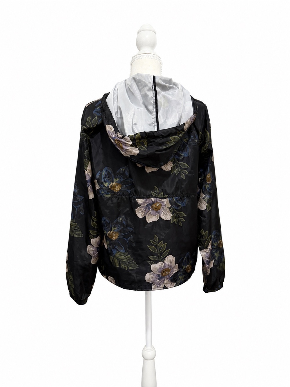 Thread + Supply Floral Packable Windbreaker Pullover Jacket Small - Picture 2 of 3